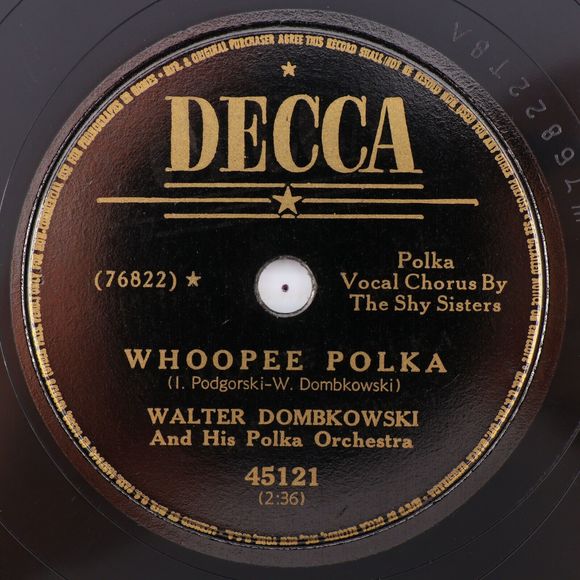 Walter Dombkowski - Hokey Pokey Polka / Whoopee  1950 78 rpm Record Decca 45121 - Picture 3 of 16